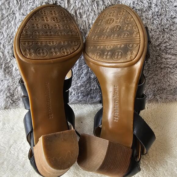 Naturalizer Women's London Leather Gladiator Heeled Sandals Size 8M Black Fairy - Picture 6 of 6